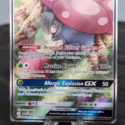 Pokemon TCG Vileplume GX 211/236 SM Cosmic Eclipse Full Art Holo Erika MP⭐ - Image 5