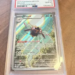 Pokemon 2025 Ninjask 137/132 Illustration Rare Mega Evolution GEM MINT PSA 10🔥 - Image 1