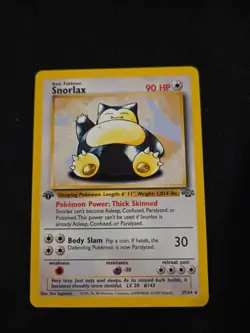 Pokemon TCG Snorlax 1st Edition Rare Pokemon Jungle 27/64 - Image 1