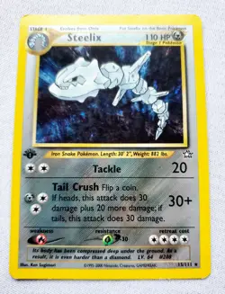 STEELIX 1st Edition 15/111 HOLO Neo Genesis Pokemon #15 WOTC 2000 First Edition! - Image 3