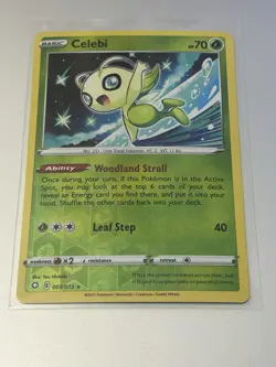 Pokemon - Shining Fates - Celebi - Rare Reverse Holo - 003/072 - Image 1