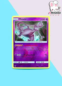 Pokemon Karte Krafte im Einklang - Mewtu Mewtwo 75/214 Reverse holo Deutsch - Image 1