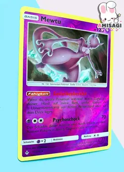 Pokemon Karte Krafte im Einklang - Mewtu Mewtwo 75/214 Reverse holo Deutsch - Image 2