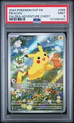 Pokemon Pikachu 088 Scarlet & Violet Promo Holo English PSA 9 2024 - Image 1