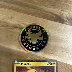 2026 Pikachu 051/162 Pokemon Day 30th Anniversary Stamped Promo TCG Plus Coin - Image 3