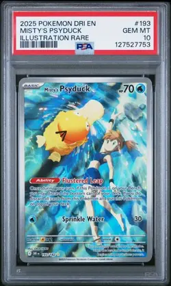 Pokemon Misty's Psyduck Destined Rivals Illustration Rare #193 PSA 10 Gem Mint - Image 1