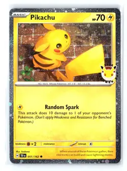 POKEMON PIKACHU 051 TEMPORAL FORCES NM/M SWIRL - Image 1