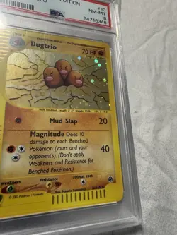 Dugtrio Holo 10/165 - Pokemon Expedition PSA 8 - Image 3