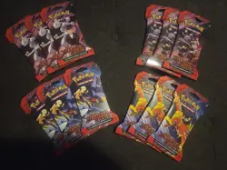 Pokemon TCG Destined Rivals Sleeved Booster Pack Lot of 12 New/Sealed 3 Art Sets - Image 1