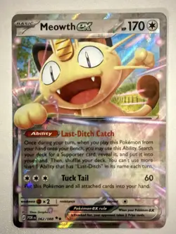 Meowth EX #62/88 Double Rare Pokemon Perfect Order ME03 NM - Image 2