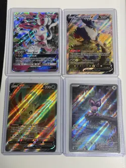 Pokemon TCG Lot Sylveon GX 92 MP Leafeon V 166 Noibat 169 Honchkrow V 162/172 NM - Image 1