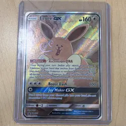 Eevee GX Full Art Promo Holo SM233 Pokemon TCG Basic Q-Rais 2019 - Image 1
