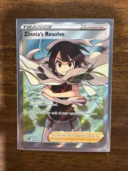 Pokemon Zinnia's Resolve Full Art Ultra Rare Trainer 203/203 Evolving Skies Holo - Image 1