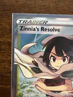 Pokemon Zinnia's Resolve Full Art Ultra Rare Trainer 203/203 Evolving Skies Holo - Image 2