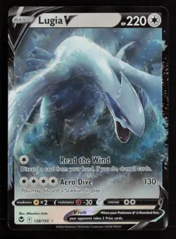 Lugia V 138/195 Pokemon SWSH12: Silver Tempest Ultra Rare NM - Image 1