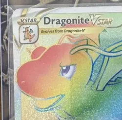 Pokemon TCG Dragonite VSTAR Rainbow Secret Rare 081/078 Pokemon GO Mint - Image 3