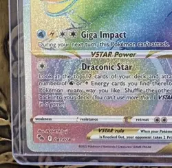Pokemon TCG Dragonite VSTAR Rainbow Secret Rare 081/078 Pokemon GO Mint - Image 5