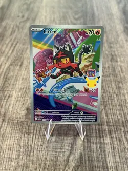 Pokemon Card Litten MEP 044 First Partner Illustration Promo 30th Anniversary NM - Image 1