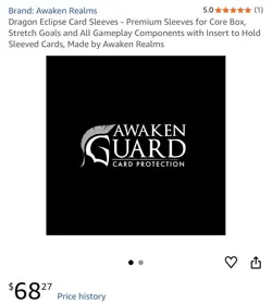 Awaken Realms Premium Card Sleeves 100 Micron Black Dragon Eclipse Set 2022 - Image 3