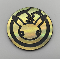 Pokemon Trading Card Game TCG Gold Tone 25th Anniversary Pikachu Plastic Coin - Image 1
