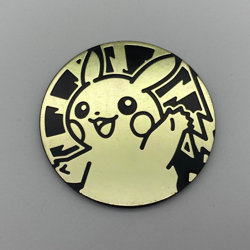 Pokemon Trading Card Game TCG Gold Tone Pikachu Plastic Coin Token - Image 1