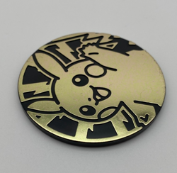 Pokemon Trading Card Game TCG Gold Tone Pikachu Plastic Coin Token - Image 3