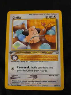 Cleffa Neo Genesis #020/111 1st Edition Rare Pokemon Card T1-1343 - Image 1