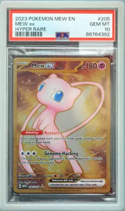Mew ex #205/165 METAL 151 PSA 10 Pokemon Card - Image 1