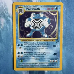Pokemon TCG Card Poliwrath Holo Base Set 2 15/130 - Image 1