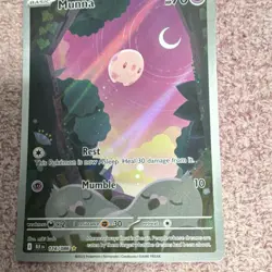 Pokemon Munna Holo Rare Basic Psychic 70 HP BLK EN 116/086 English Card - Image 1