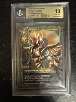 Riftbound TCG BGS 10 Azir METAL Promo Card Prize Wall Exclusive - Image 1