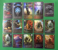 2025 Wonders of the First Foil Lot 50 Uncommon Cards- Crystal Colossus Crimson - Image 1