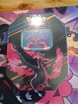 Pokemon Trading Card Game Galarian Moltres Crown Zenith Tin New Sealed - Image 1