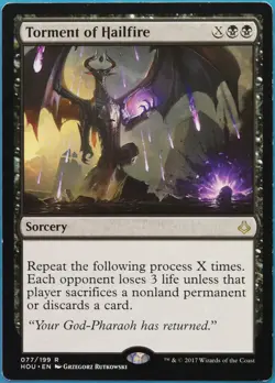 Torment of Hailfire Hour of Devastation PLD Black Rare CARD (516234) ABUGames - Image 1