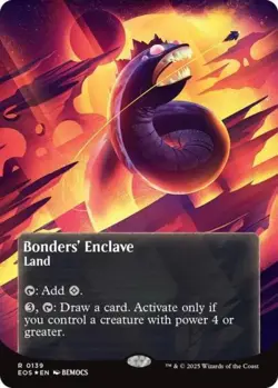 MTG English Bonders' Enclave (0139) (Borderless) (Galaxy Foil) NM Foil - Image 1