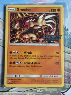 Pokemon Card Groudon Legendary Pokemon 81/168 NM STAMPED SEALED Celestial Storm - Image 1