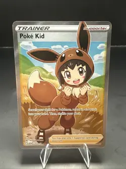 Pokemon TCG Poke Kid Trainer Shining Fates Ultra Rare Card 070/072 - Image 2