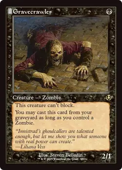 Retro GRAVECRAWLER x1 mtg NM-M Innistrad Remastered 1 Rare - Image 1