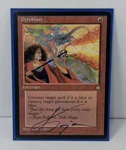 Pyroblast - Magic: The Gathering MTG - Ice Age - Signed By Kaja Foglio! - Image 1