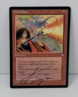 Pyroblast - Magic: The Gathering MTG - Ice Age - Signed By Kaja Foglio! - Image 2