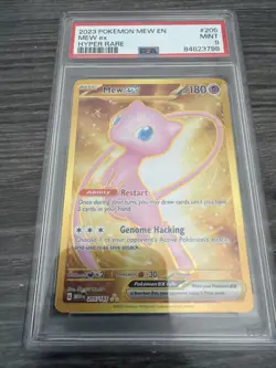Mew ex - 205/165 - Pokemon 151 - Hyper Rare Gold Holo - PSA 9 MINT - Image 1