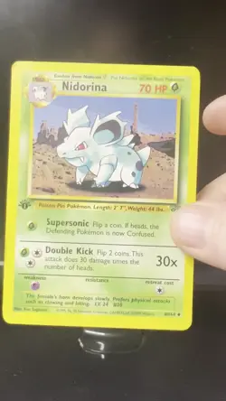 Pokemon TCG Nidorina 40/64 Jungle Regular 1st Edition LP+ VINTAGE - Image 2