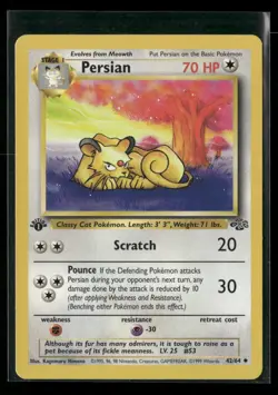 Persian Jungle #42/64 1st Edition Pokemon - Image 1