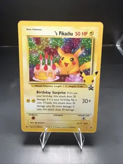 Pokemon Pikachu Holo Birthday Celebrations 25th Classic Collection C - Image 1