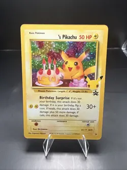 Pokemon Pikachu Holo Birthday Celebrations 25th Classic Collection C - Image 2