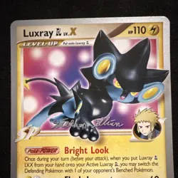 Pokemon Luxray GL Lv.X 109/111 World Championship Decks 110HP Autographed 2009 - Image 3