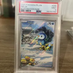 Pokemon Piplup Illustration Rare 098/094 Phantasmal Flames Holo PSA 9 Eng - Image 1