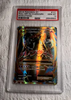 Pokemon TCG M Charizard EX Full Art Holo Evolutions Ultra Rare 101/108 PSA 10 - Image 1
