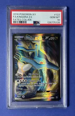 2016 Pokemon XY FA/Kingdra Ex Fates Collide #122 PSA 10 GEM MT - Image 1