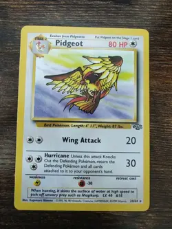 Pokemon Jungle Unlimited Pidgeot 24/64 Non Holo (YELLOW INK MISPRINT) - Image 1